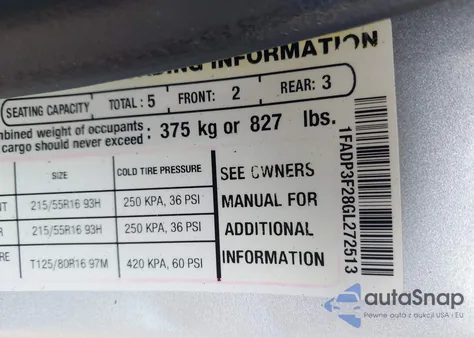 2016 Ford Focus Se из США, поврежденный, VIN 1FADP3F28GL272513